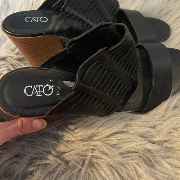 Cato 39724282 chunky heel sandals size 7 3.5” heel - Picture 3 of 11